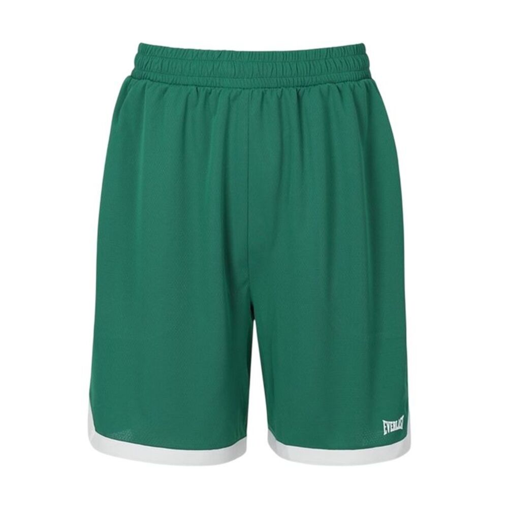 Everlast Mens BB100 Logo Basketball Shorts / Green/White